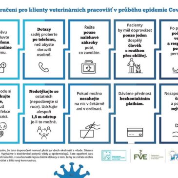 Doporučení pro klienty veterinárních pracovišť v průběhu epidemie COVID-19