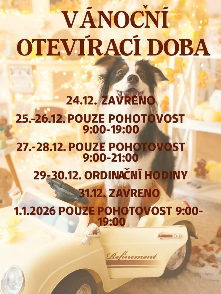 Vánoční ordinační doba veterinární klinika RPvet Plzeň 2025